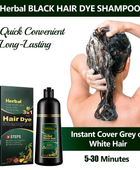 Herbal 3 in 1 Hair Dye Instant Black Hair Shampoo for Women & Men 500ml.