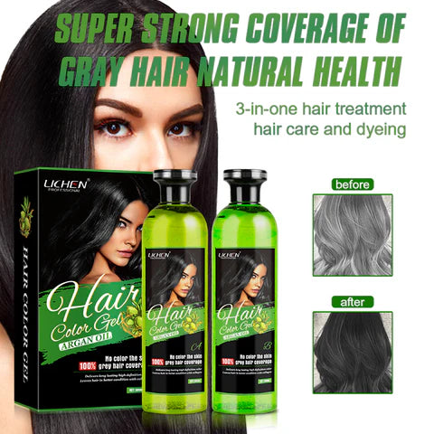 URBANMAC Fruit Vinegar Gel Hair Color Natural Hair Color Dye for Black Hair Dye (Buy 1 Get 1 Free) 500*2