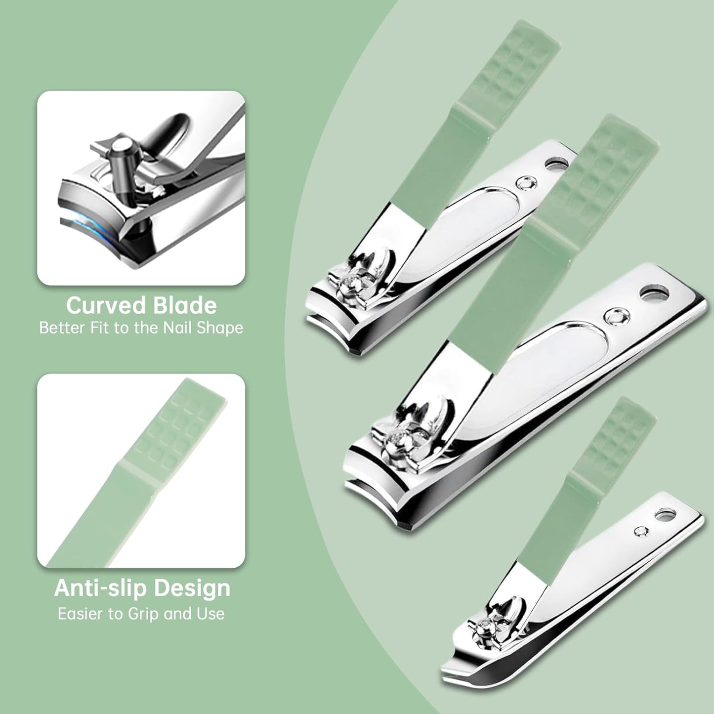 Manicure Pedicure Kit Nail Clippers 16 in 1 Professional Stainless Steel Cuticle trimmer Grooming Kit for Men Women