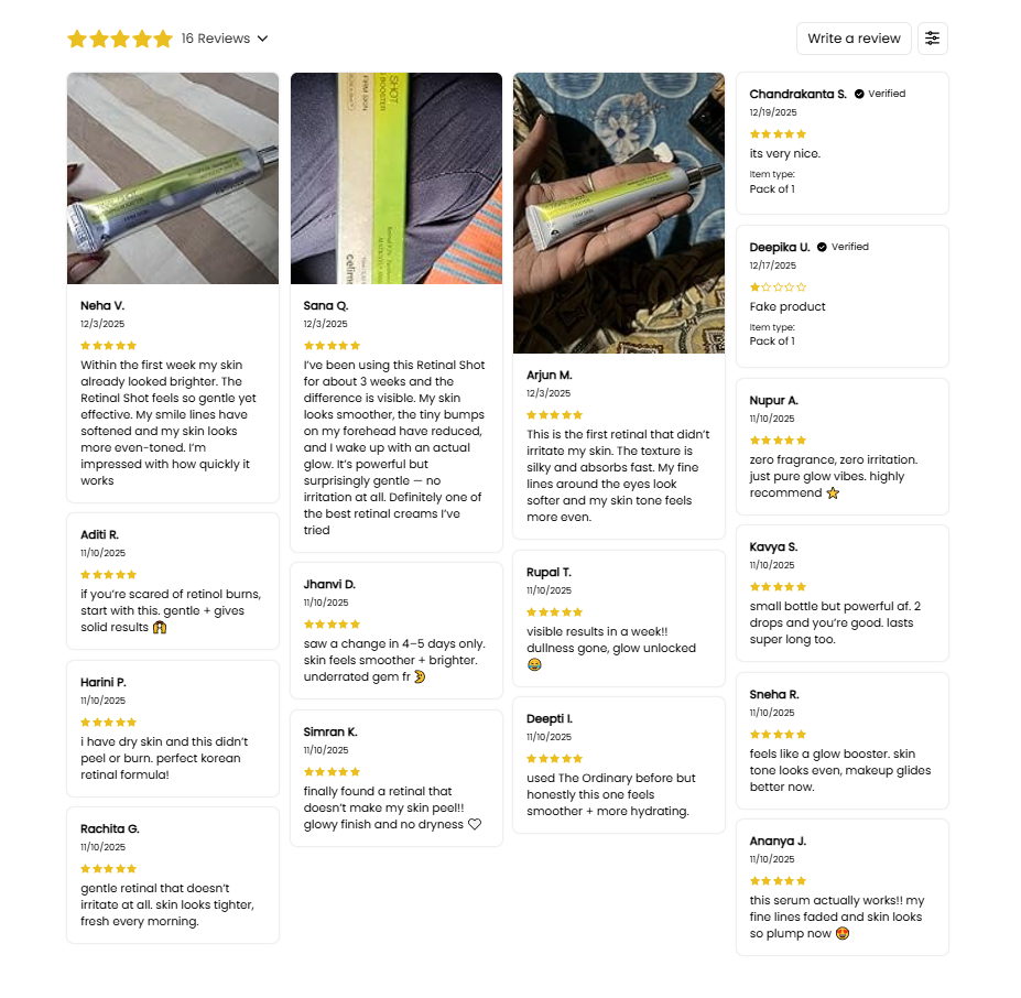 BUY 1 GET 1 FREE Celimax The Vita-A Retinal Shot with 0.1% Retinal, Matrixyl & Niacinamide for Wrinkles & Glow