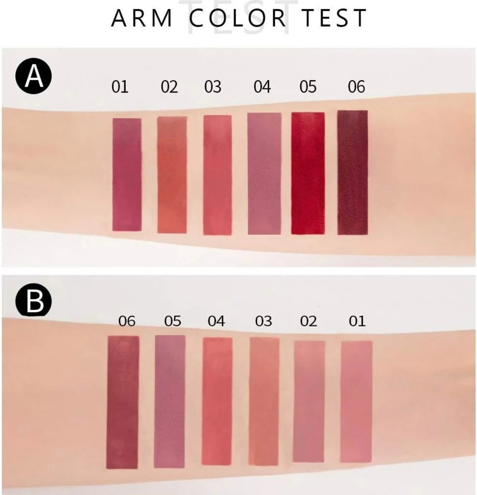 Velvet Matte Liquid Lipstick Set 6 Pcs Pack of 2 ( Buy 1Get1 Free)