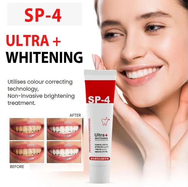 SP 4 Intensive Teeth Whitening Toothpaste ( BUY 1 GET 1 FREE )