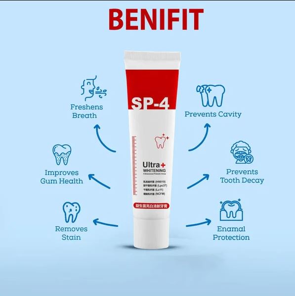 SP 4 Intensive Teeth Whitening Toothpaste ( BUY 1 GET 1 FREE )