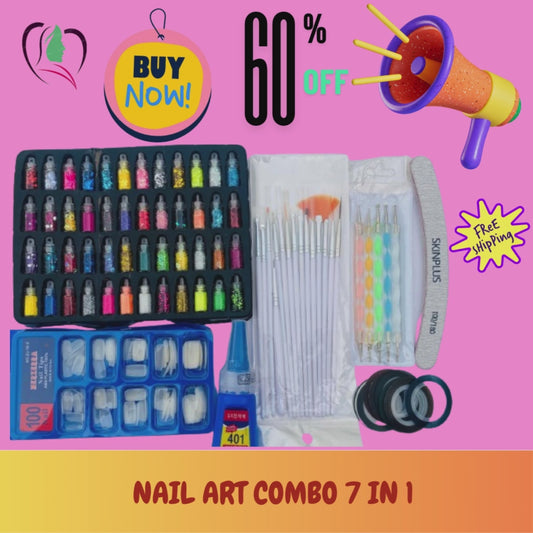 NAIL ART 7 IN 1 SUPER COMBO WITH 60% OFF